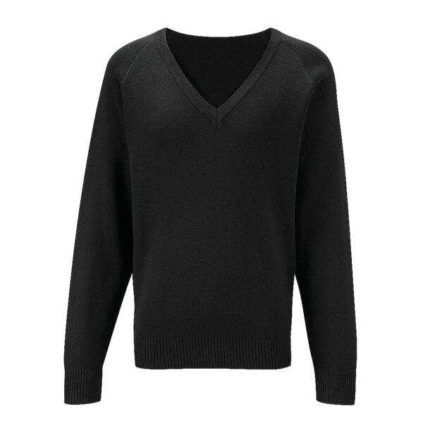 Black V Neck Jumper  – Senior Thumbnail